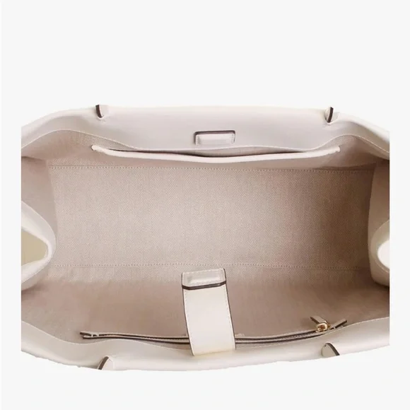🆕- Tory Burch Ella Large Totebag Warm White. Gorgeous - Picture 11 of 15